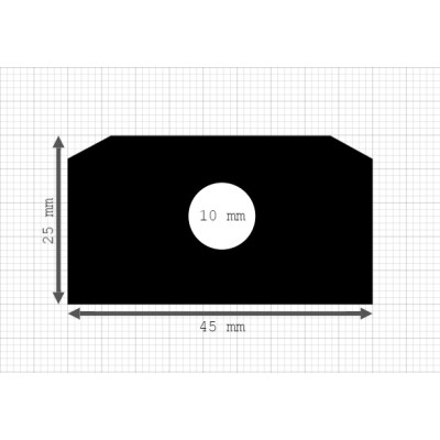 Luikenpakking | EPDM | 45 x 25 mm